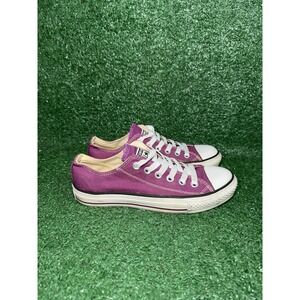 Vintage Converse Sneakers Women Size‎ 6.5 Black Purple Canvas Casual Shoes Y2K